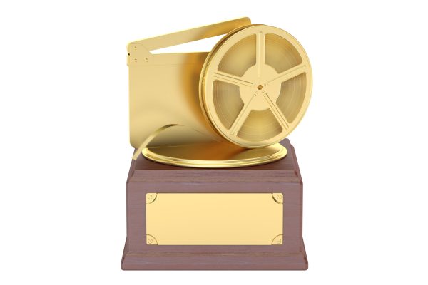 Cinema, film award concept. 3D rendering Selena Movie